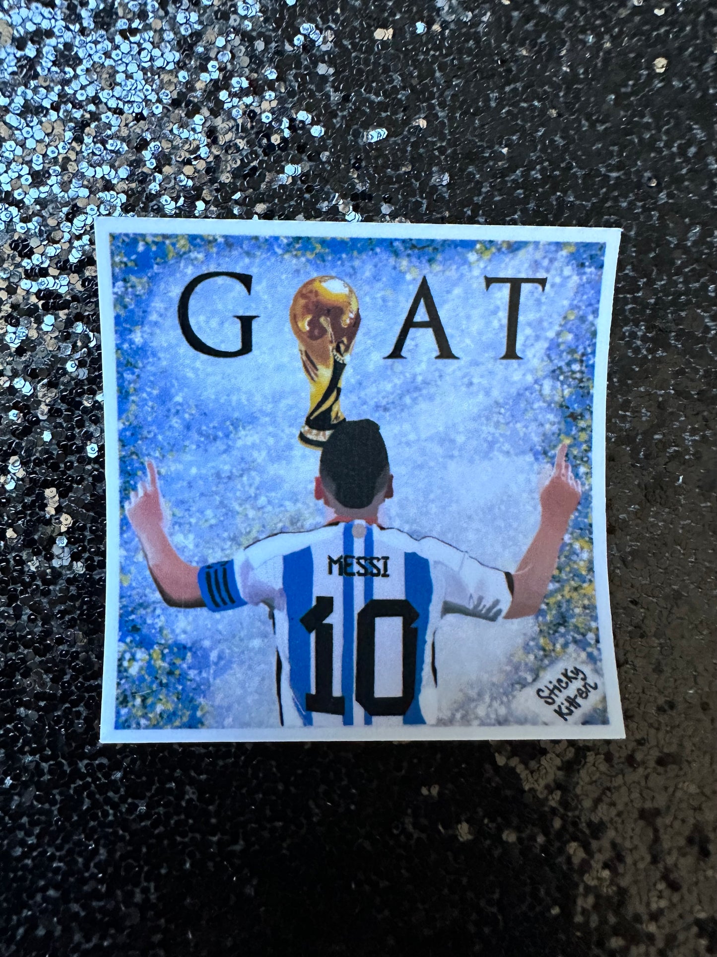 Lionel Messi Jersey Water Resistant Vinyl Stickers