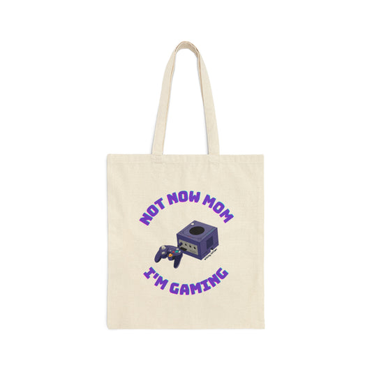 Not Now Mom I’m Gaming Cotton Canvas Tote Bag