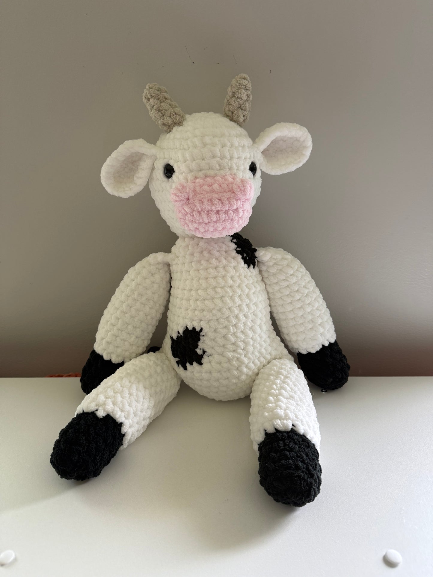 Chubby Cow Barnyard Weighted Stuffed Animal Plushie