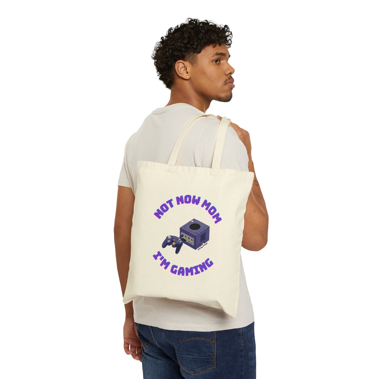 Not Now Mom I’m Gaming Cotton Canvas Tote Bag