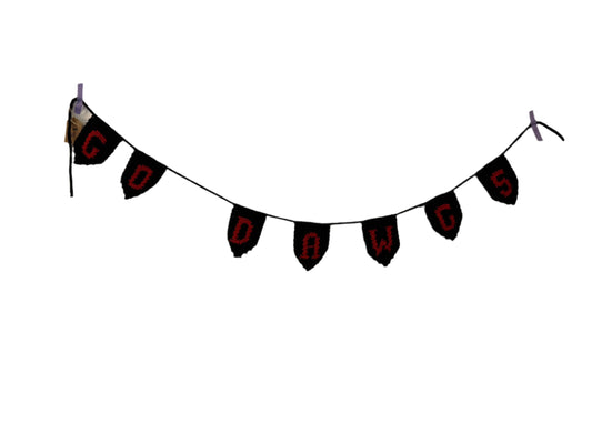 "Go Dawgs" University of Georgia Game Day Banner