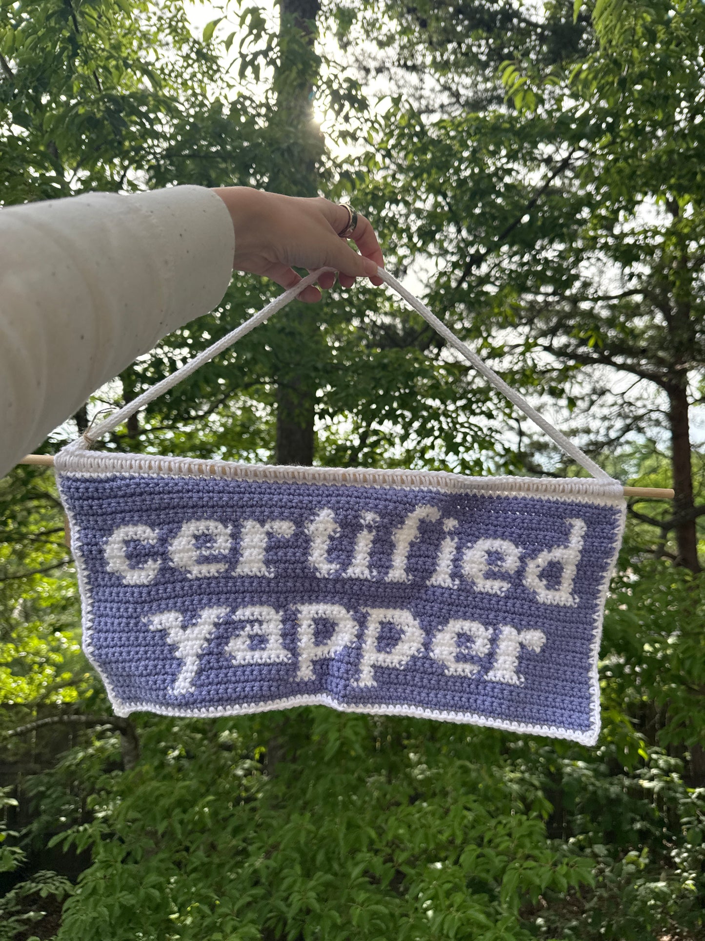 Certified Yapper Crochet Tapestry