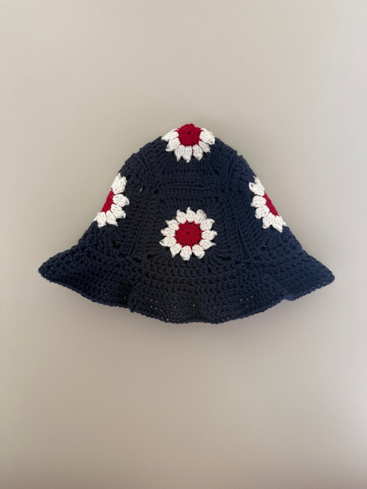 Crochet Granny Square Bucket Hats, Beach Hats, Sun Hats
