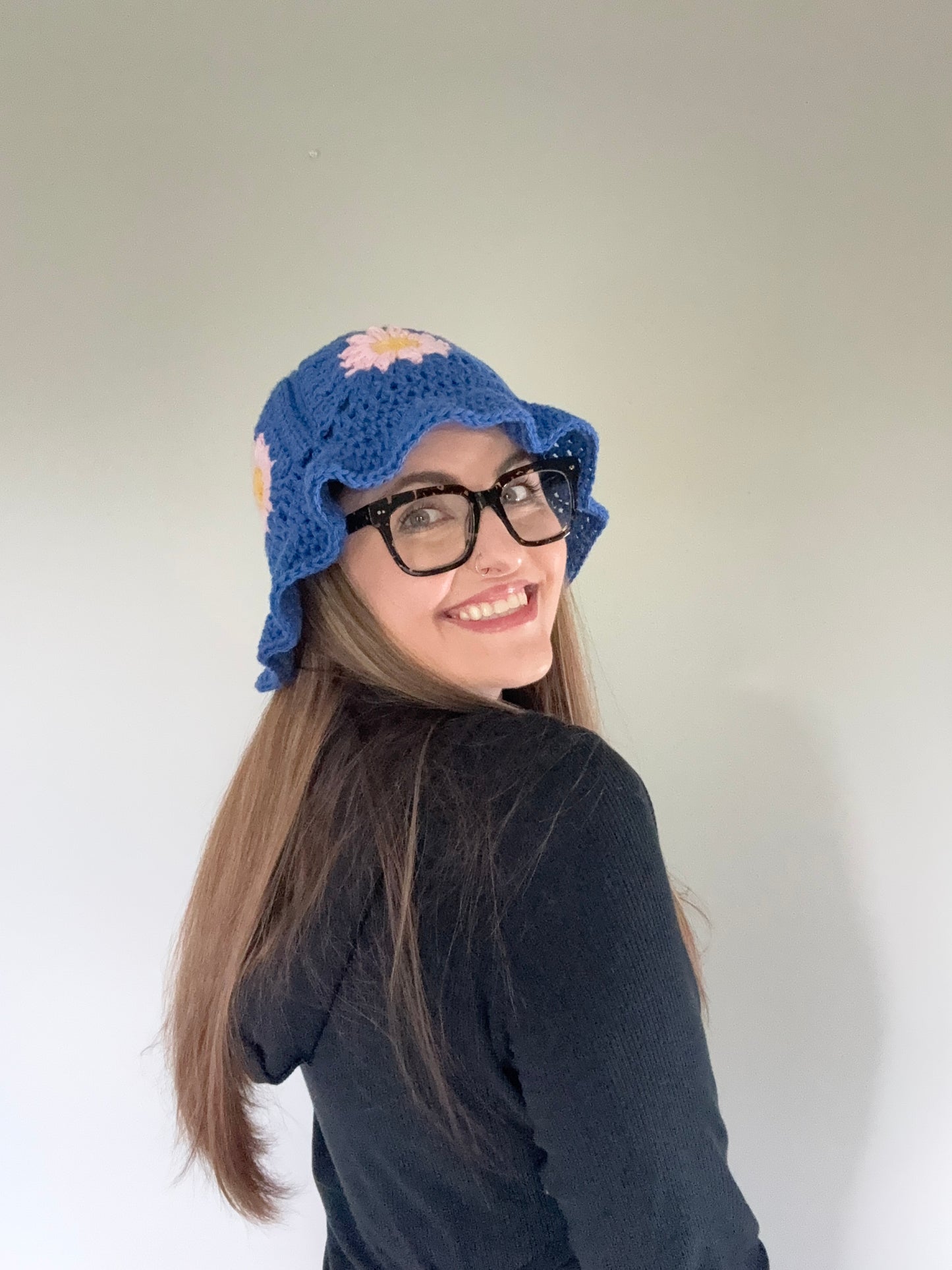 Crochet Granny Square Bucket Hats, Beach Hats, Sun Hats