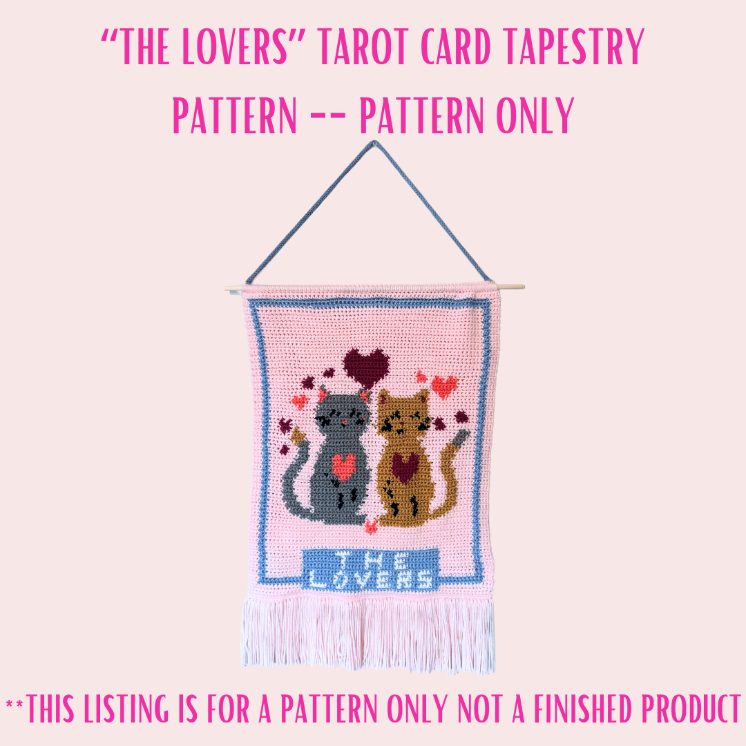 "The Lovers" Tarot Card Tapestry Pattern -- PATTERN ONLY