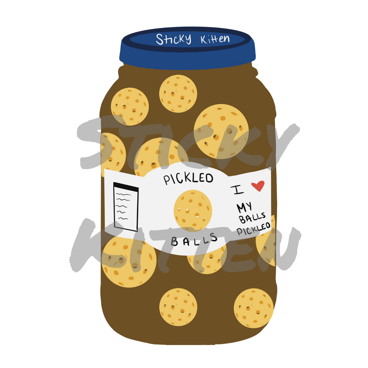 Pickled Balls — Pickle Ball Sticker