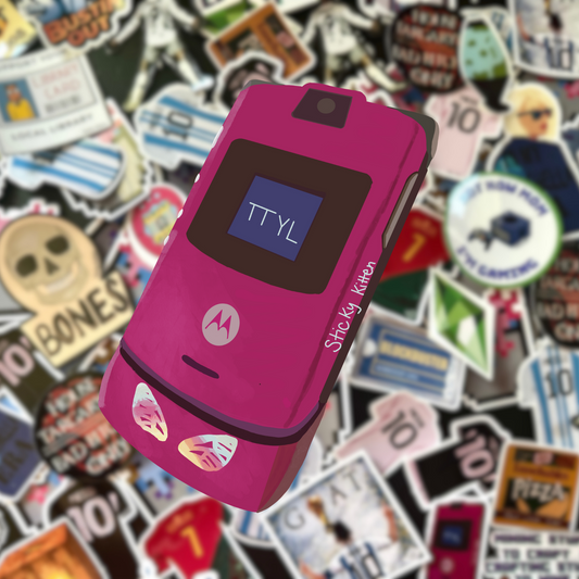 Razr Flip Phone 90s Nostalgia Sticker