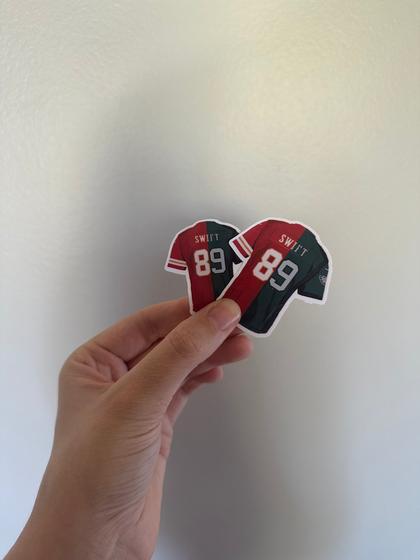 Taylor Swift Eagles/Chiefs Split Jersey Sticker