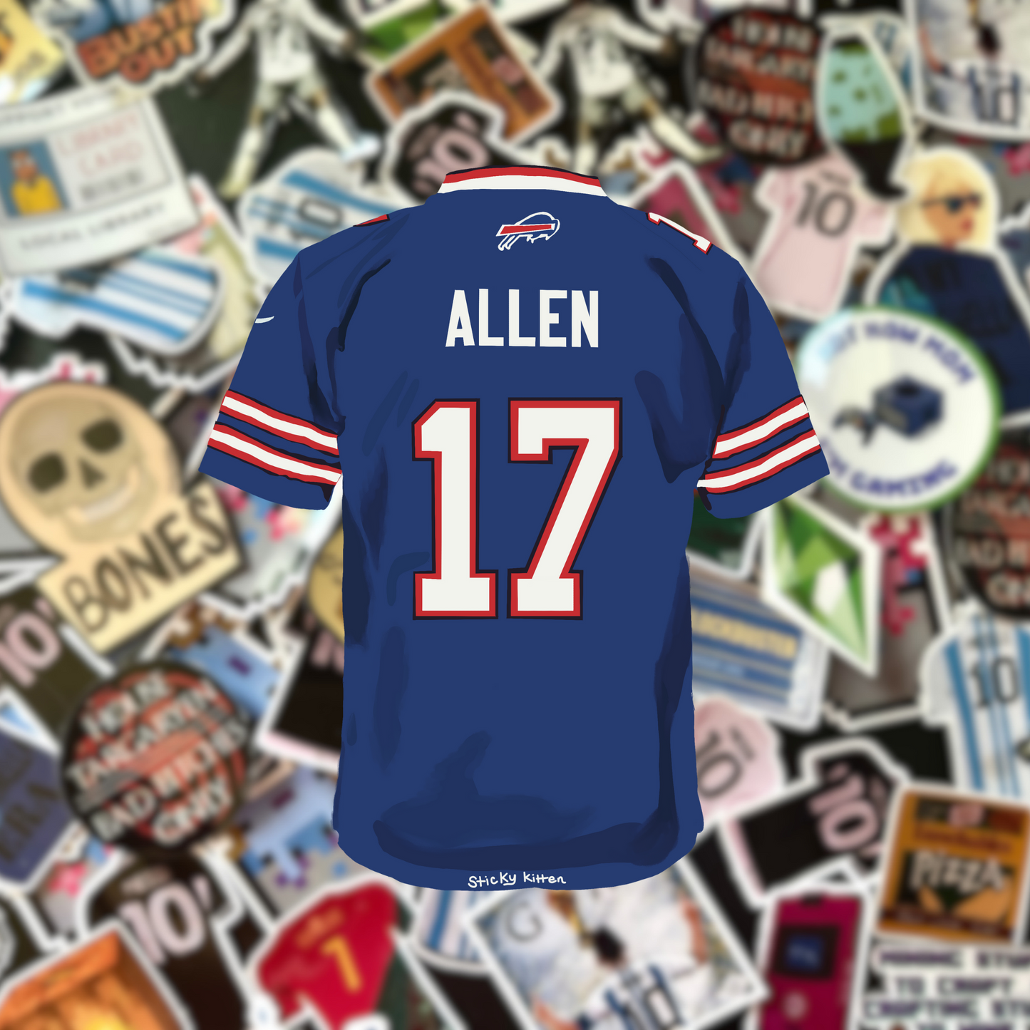 Josh Allen Jersey Sticker