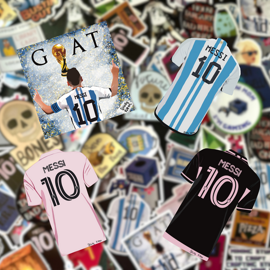 Lionel Messi Jersey Water Resistant Vinyl Stickers