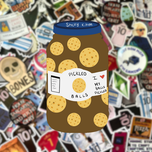 Pickled Balls — Pickle Ball Sticker