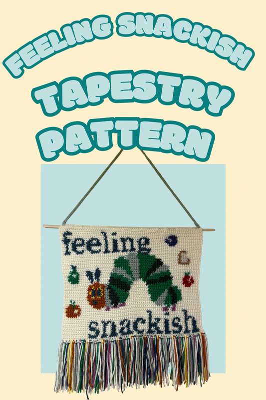 Feeling Snackish Caterpillar Crochet Tapestry Pattern -- PATTERN ONLY