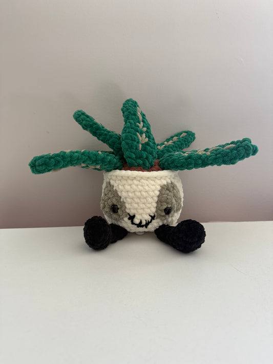 Jelly Cat Inspired Skull Planter Crochet Plushie